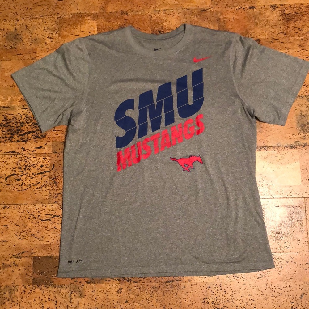 Gray Nike Men’s SMU Mustangs Short Sleeve Tee, L